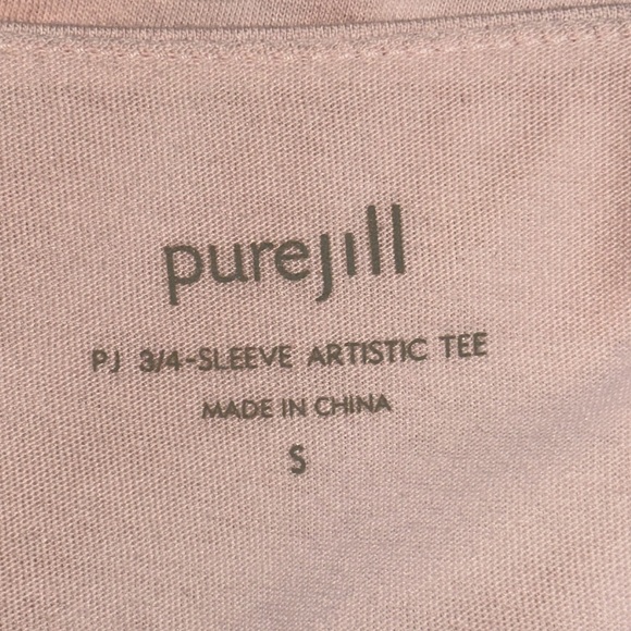 Pure Jill J. Jill Artistic Tee Pink 3/4 Sleeve Women's Size Small - Picture 7 of 11